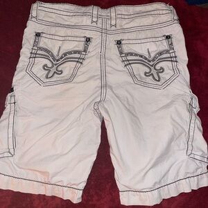 Rock Revival White Cargo Shorts for Women